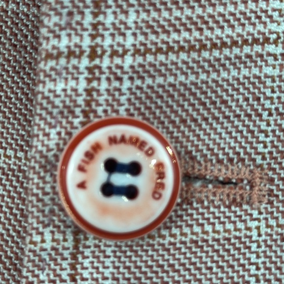 A Fish Name Fred Men's Red Check Sportcoat Blazer - Picture 5 of 12